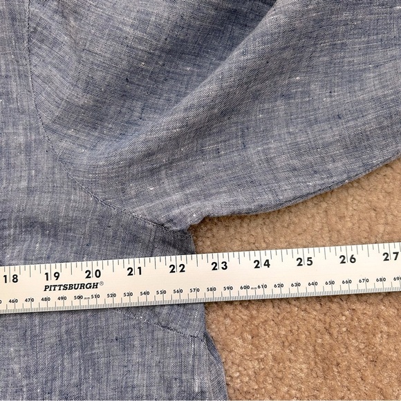 J. Jill Love Linen Long Sleeve Chambray Tunic Top - Picture 6 of 9